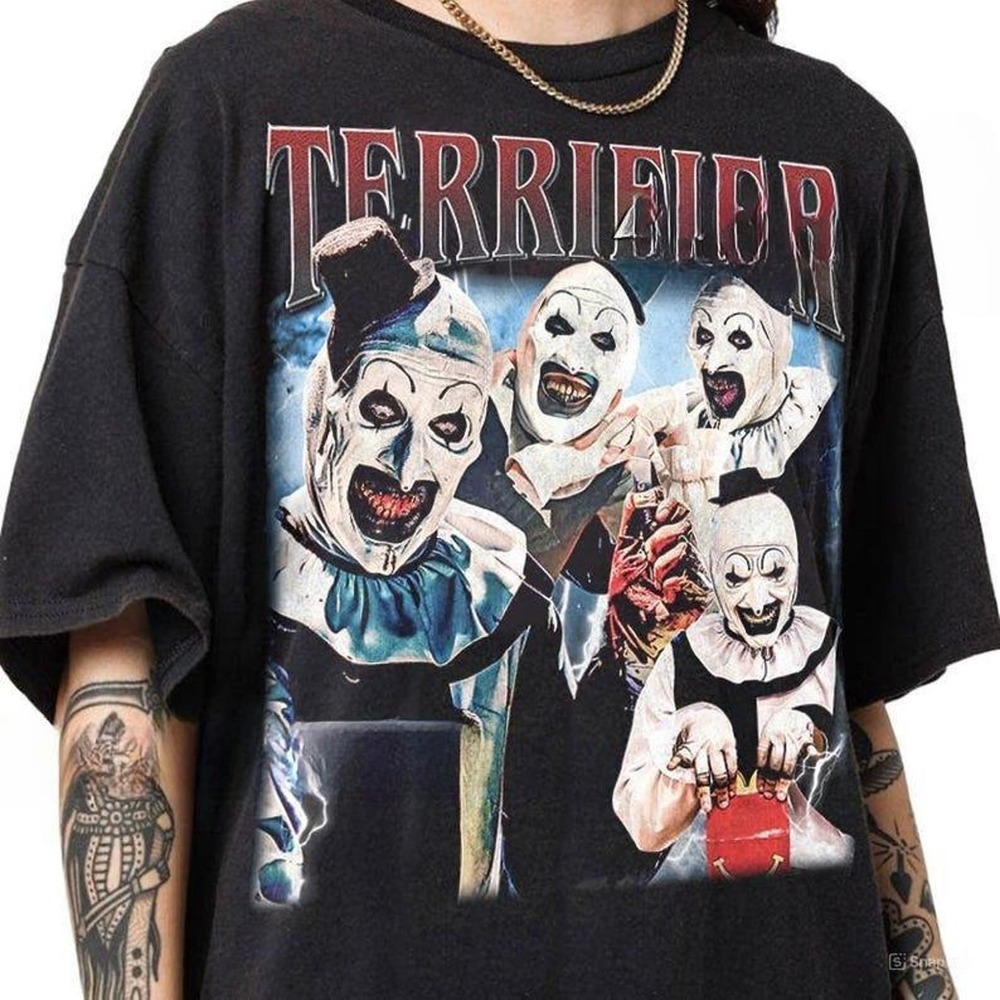 Terrifier Horror Movie T-Shirt Art The Clown Halloween Shirt